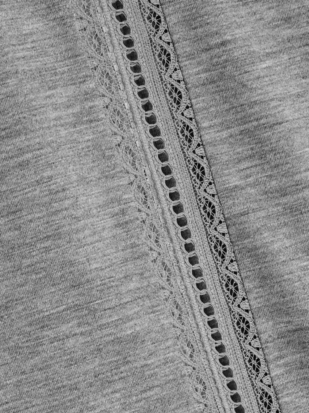 NWT Burberry Lace Trimmed Wool Jersey Midi Skirt Grey - Picture 9 of 16